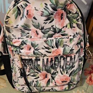 Steve Madden Floral Backpack with Pink and Green Accents